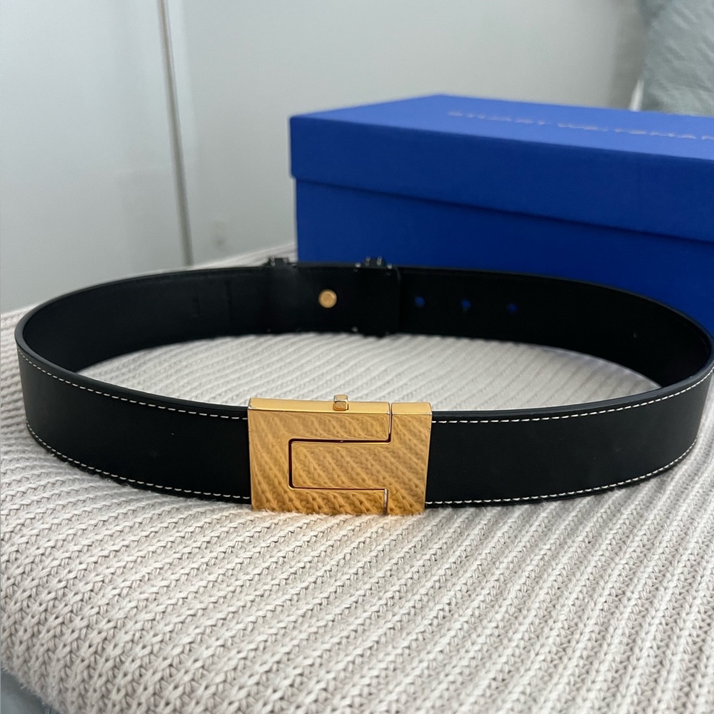 Tory Burch T-Logo Clip Leather Belt in XS/S